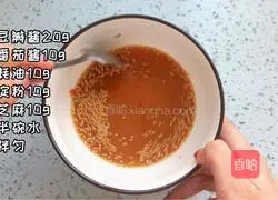 Illustration of making sauce-flavored pancake 1