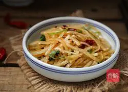 Illustration of how to make cold shredded white radish 8