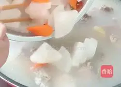 Illustration of how to make pork ribs and radish soup 6