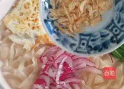 Illustration of hand-rolled radish noodles 9