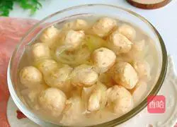 Teaching instructions for making cucumber and chicken meatball soup 13