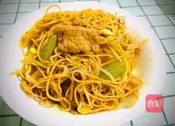 Soybean Sprouts, Celery and Potato Braised Noodles Recipe Illustration 14