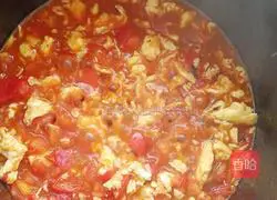 Illustration of how to make tomato and egg noodles 9