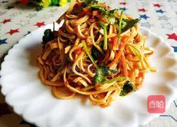 Illustration of how to make sesame paste mixed with tofu skin 8