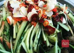 Illustration of making cold noodles with shredded chicken 5