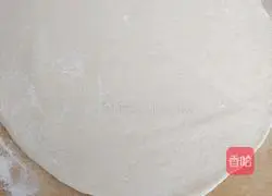 Illustration of making dough scallion pancake 2