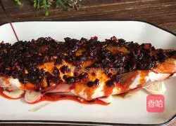 Illustration of how to make steamed white beans with black bean sauce 7