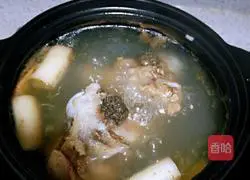 Illustration of how to make radish stick bone soup#light food and reduce fat#13