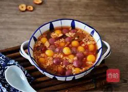 Illustration of how to make two-color dumplings with brown sugar and rice wine 15
