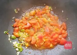 Illustration of how to make tomato and egg noodle soup 10