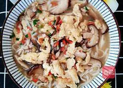 Illustration of how to make mushroom and egg noodles 13