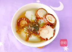 Illustration of how to make mushroom and seaweed soup 11