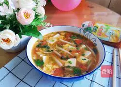Tomato, tofu and mushroom soup recipe 17