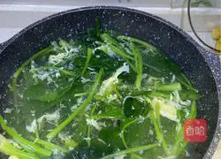 Spinach and egg vermicelli soup recipe 4
