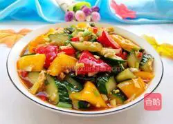 Illustration of how to make cold cucumbers and peppers 17