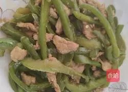 Illustration of how to make shredded pork with green pepper 4