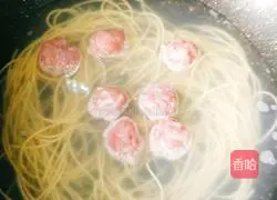 Broccoli meatballs Illustration of making noodles 4