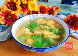 Illustration of how to make shrimp-leaf gourd and egg soup 11