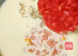 Illustration of how to make shrimp skin tomato egg pancake 10