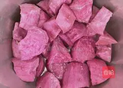 Purple sweet potato rice paste recipe 1