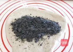 Illustration of how to make black sesame steamed buns 10