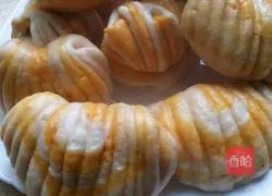 Illustration of how to make two-color steamed buns 21