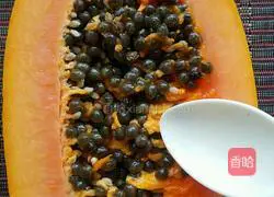 Illustration of how to make papaya yogurt 2