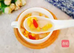 Illustration of how to make sweet corn and pear syrup 10