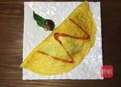 Illustration of how to make omurice rice 18