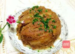 Illustration of how to make steamed pork with vermicelli 12