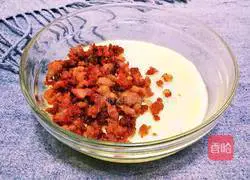 Illustration of how to make tofu and meat custard 9