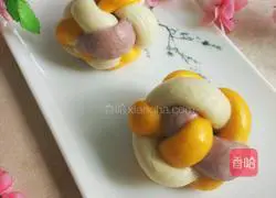 Illustration of how to make hydrangea steamed buns 12