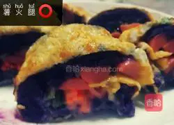 Illustration of how to make potato pancakes and purple potato rolls 5