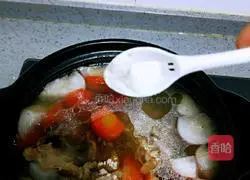 Illustration of how to make radish stick bone soup#light food and reduce fat#19