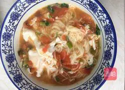 Illustration of the home version of egg persimmon noodles 13