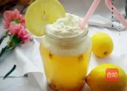 Illustration of how to make oolong tea passion fruit milk cap 9