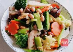 Illustration of how to mix vegetables and assorted vegetables 10