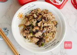 Illustration of how to make noodles with mushrooms and minced meat 10