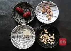 Illustration of making red date, rose and jasmine tea 1