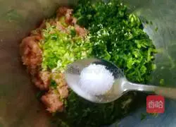 Illustration of how to make Chinese cabbage and meat wontons 16