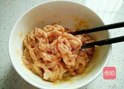 Illustration of how to make asparagus and shredded pork 4