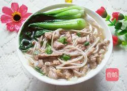 Illustration of how to make shredded pork noodles 8