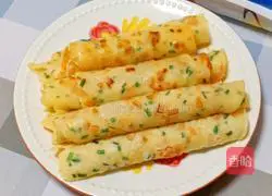 Illustration of how to make ham and egg pancakes 15