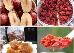 Illustration of how to make Osmanthus Saponica, Rice Peach Gum and Tremella Soup 7