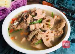 Lotus root and mutton chop soup recipe 10