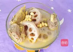 Soybean, lotus root and chicken soup recipe 12