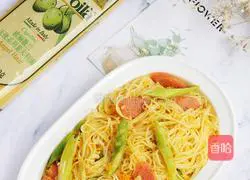 Pumpkin Sausage and Asparagus Pasta Recipe Illustration 14