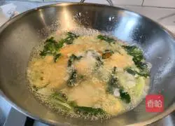 Illustration of how to make green vegetable noodles 6