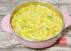 Illustration of how to make shrimp and egg noodles (baby food supplement) 15