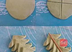 Illustration of how to make spinach and willow leaf steamed buns 10